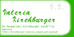 valeria kirchburger business card